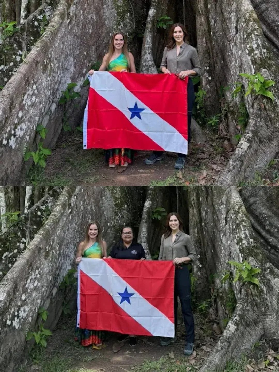Rainha Mary segura bandeira do Par&aacute;