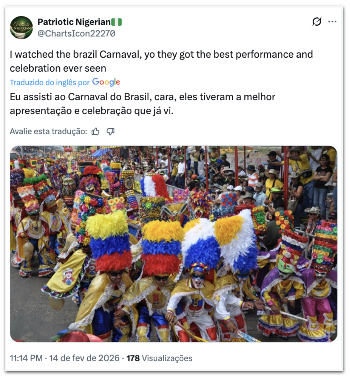 Em publica&ccedil;&atilde;o, estrangeiro elogia as performances e celebra&ccedil;&otilde;es do carnaval no Brasil