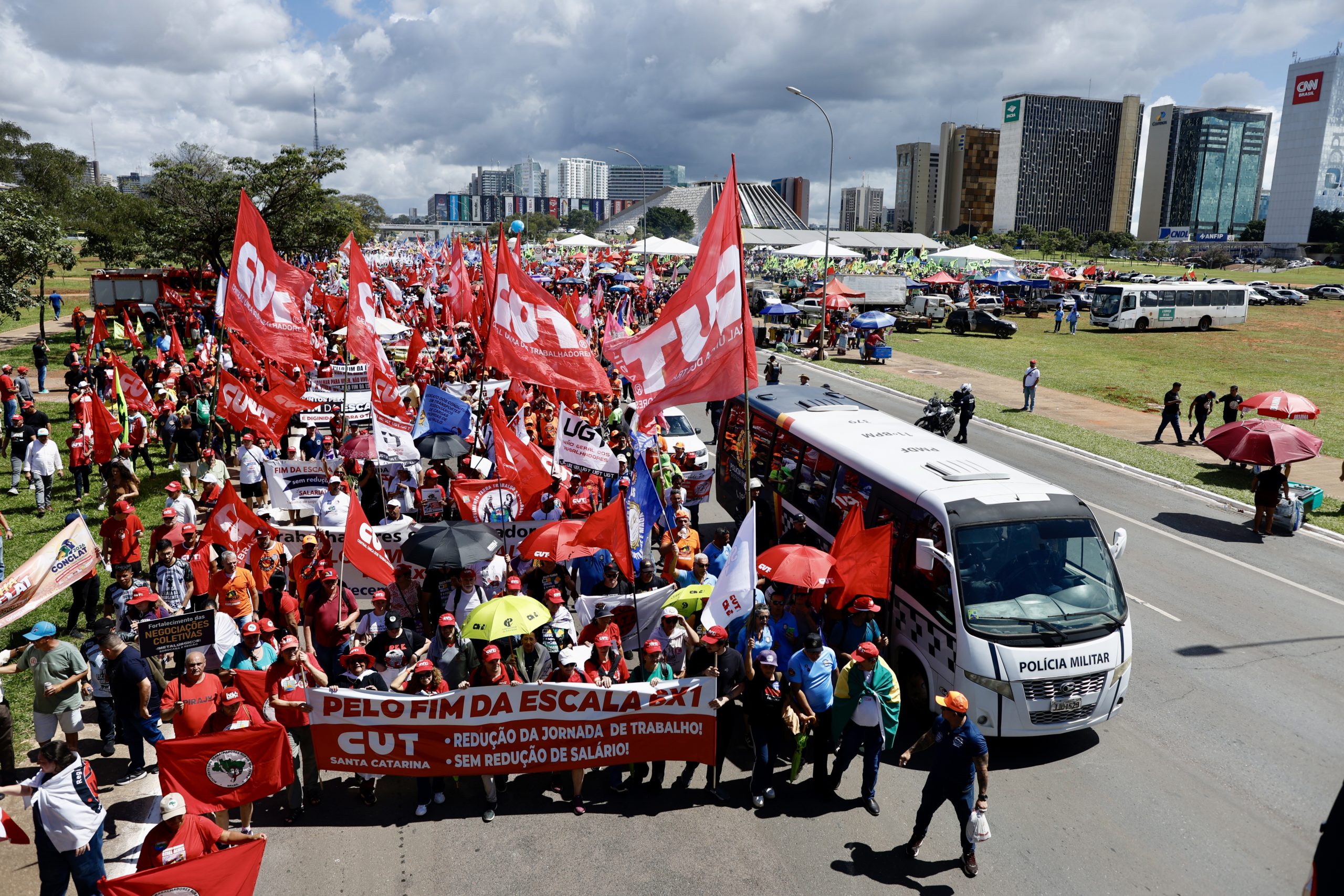 A marcha foi realizada na Esplanada dos Minist&eacute;rios